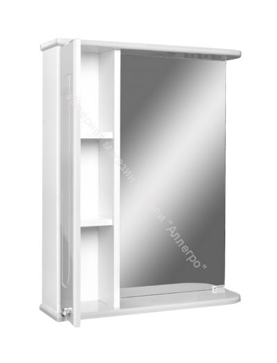 Шкаф-зеркало Радуга Белый 50 левый/правый АЙСБЕРГ