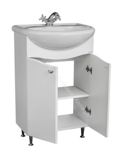 Тумба под умывальник "Уют 50 Волна" без ящика АЙСБЕРГ