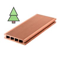 Террасная доска из ДПК 135*25*3000 мм CM Decking Natur цвет: Рябина