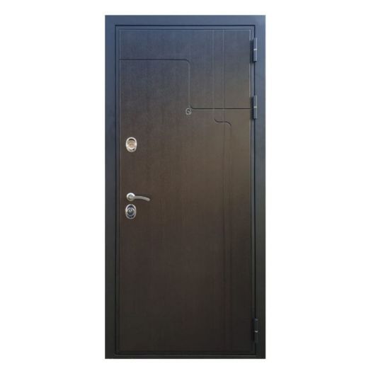 Дверь входная металлическая Great Doors H246 Венге Зеркало Мини ФЛЗ-120 Белый Софт