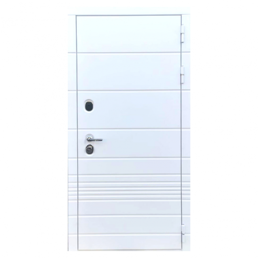 Дверь входная металлическая Great Doors H-TR Белый Софт Зеркало Мини ФЛЗ-120 Венге