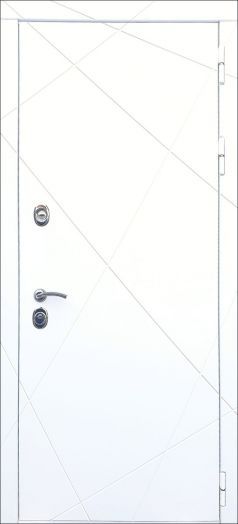 Дверь входная металлическая Great Doors H13 Белая шагрень Царга СБ-14 Венге Темный Лакобель