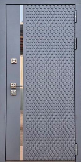 Дверь входная металлическая Great Doors H24 Силк Титан Царга СБ-14 Венге Белый Лакобель