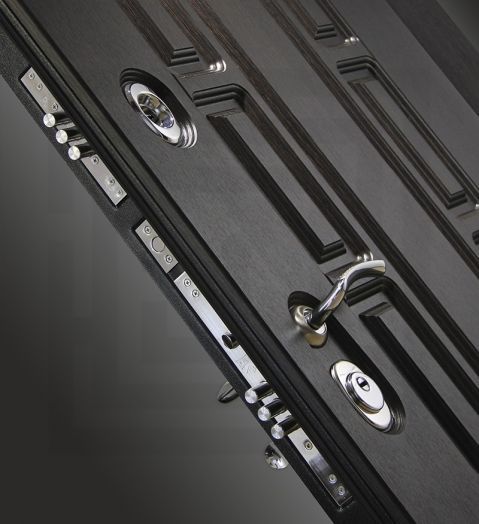 Входная дверь Лабиринт Нью-Йорк с зеркалом 18 Бетон светлый