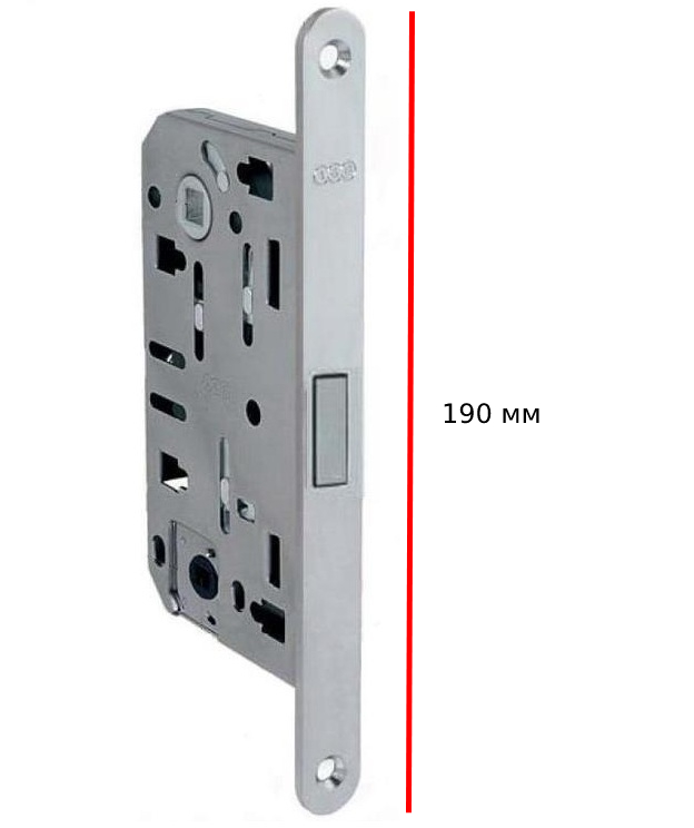 Замок AGB Mediana Polaris WC (матовый хром) В06162.50.34.591  + ответная часть В02402.05.34