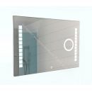Зеркало Quadro 100 alum (линза) с подсветкой Sansa