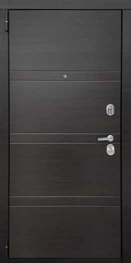 Дверь Входная АльтДвери Альт Союз Венге поперечный/капучино