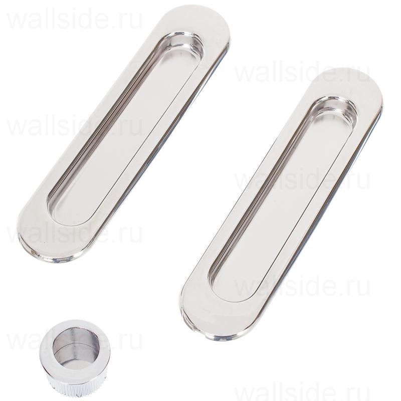 Комплект ручек для раздвижных дверей Armadillo SH010-СP-8 хром