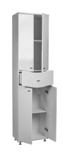 Пенал напольный 50 Волна с верхним ящиком В1 АЙСБЕРГ