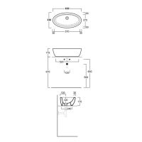 Раковина Simas LFT Spazio 63x33 LFT 64 схема 2