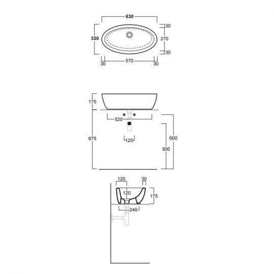 Раковина Simas LFT Spazio 63x33 LFT 64 ФОТО