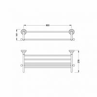 Полка-решетка для полотенец ZeegreS Z.CLASS схема 2