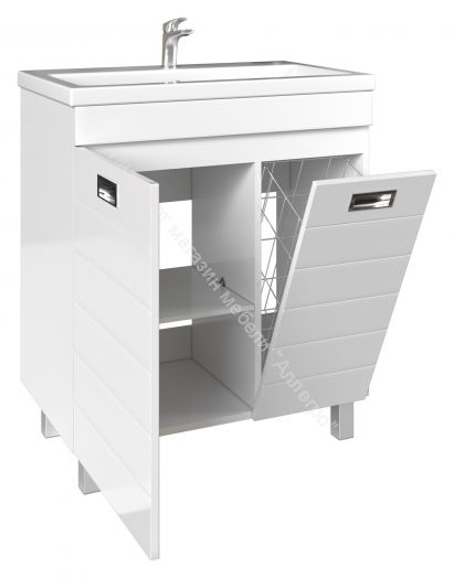 Тумба под умывальник "Elen 75" Cube без ящика и корзиной д/ белья Домино