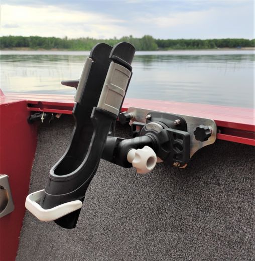 Держатель удилища Волга + монтажная площадка с замком + переходная площадка в Т-паз