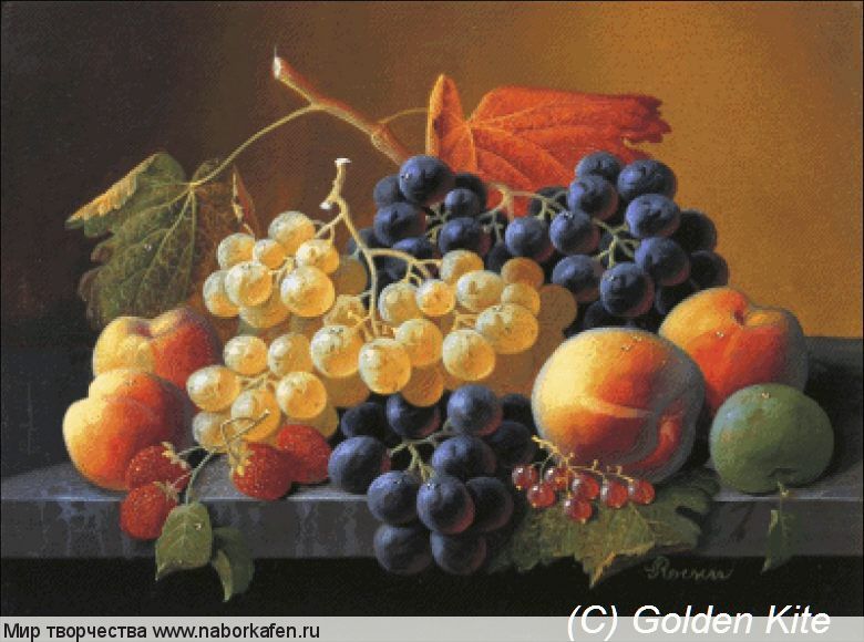 Набор для вышивания "2494 Still Life of Fruit on a Marble Tabletop"