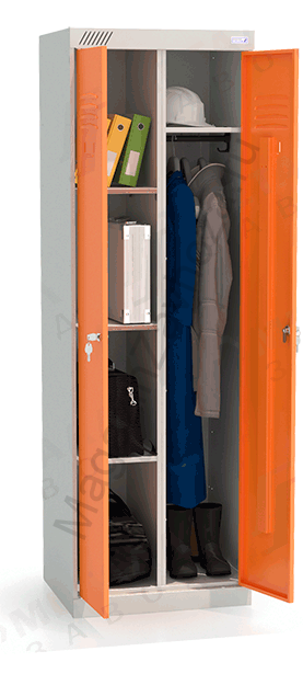 ШМУ 22-600 Шкаф универсальный с оранжевыми дверьми