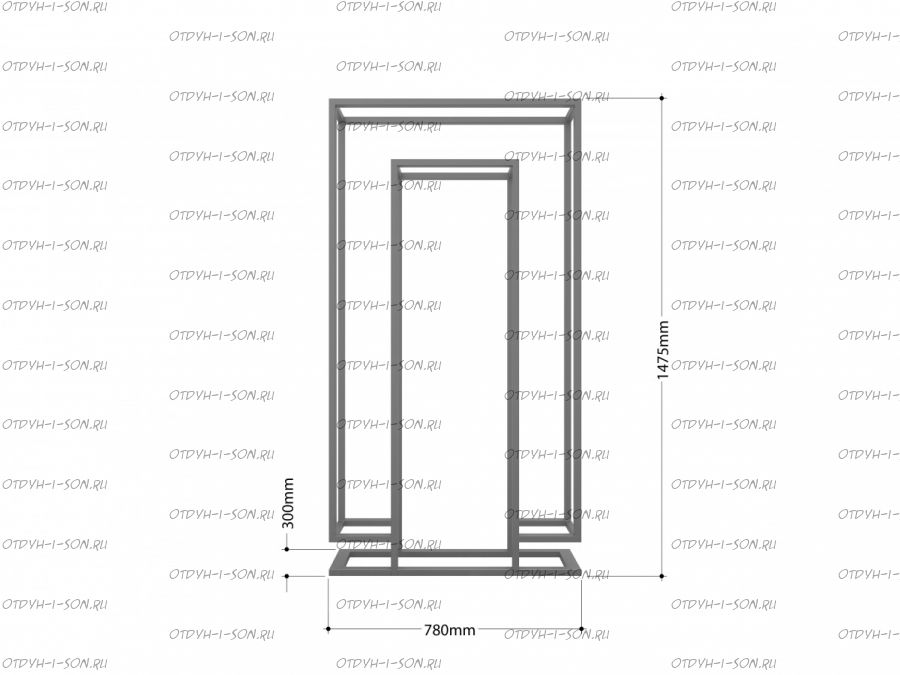Дровница Лофт 01 (78х30х147,5)