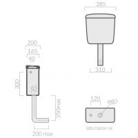 Низкий бачок для унитаза Galassia Comfort Line с крышкой 40x38,5 4015 схема 2
