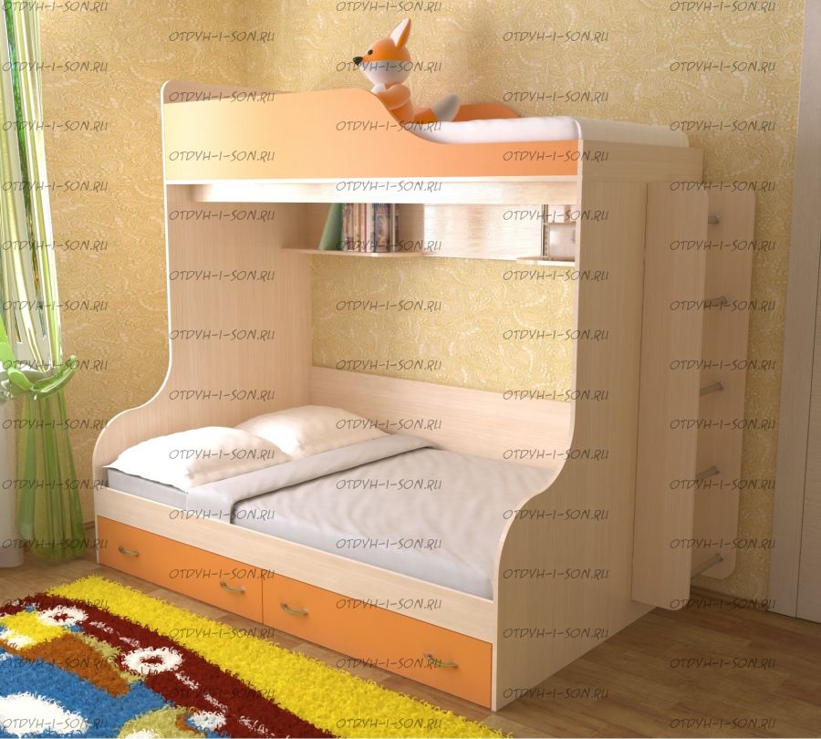 Кровать двухъярусная Дуэт-15