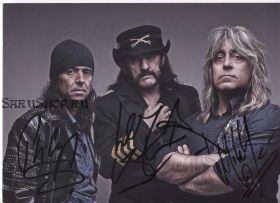 Автографы: Motörhead. Лемми Килмистер, Фил Кэмпбелл, Микки Ди. Редкость