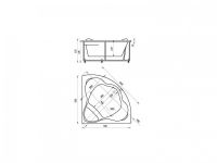 Акватек полимерная ванна Галатея 135х135 схема 4