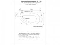Ванна акриловая полукруглая Акватек Таурус 170х100 схема 5