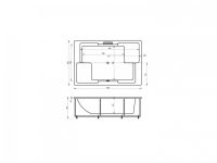 Акватек Дорадо отдельностоящая полимерная ванна 190х130 схема 4