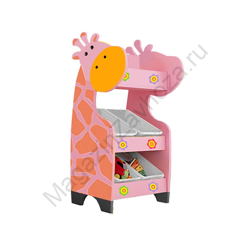 СТЕЛЛАЖНАЯ НАКЛОННАЯ СИСТЕМА ХРАНЕНИЯ 25/18 С ДЕКОРАЦИЕЙ РОЗОВАЯ