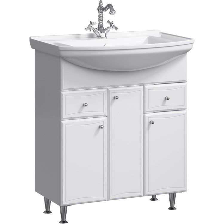 Изображение Квадратная тумба Aqwella Barcelona с раковиной напольная 88х88