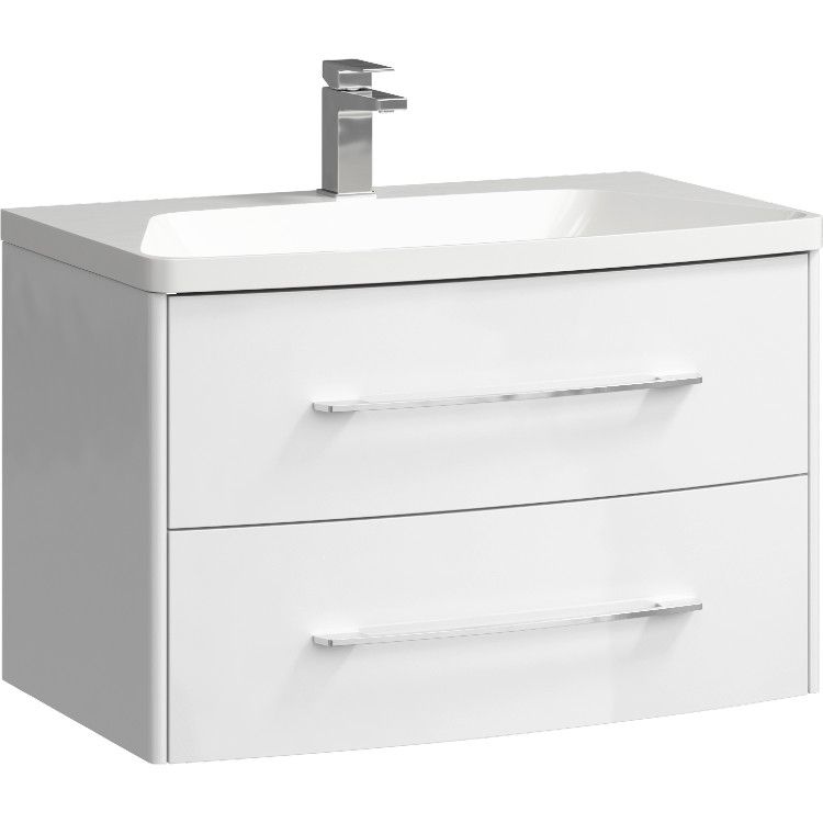 Изображение Тумба с раковиной Aqwella Neringa два ящика 80х54