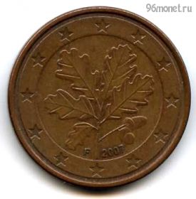 Германия 5 евроцентов 2007 F
