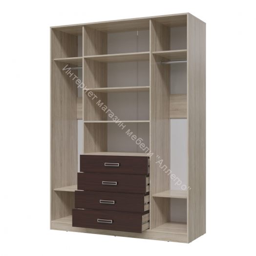 Шкаф "Румба" 4-х дверный с ящиками