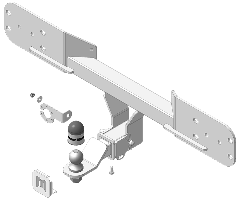 Фаркоп Land Rover Defender 2020- съемное крепление шара под американский квадрат