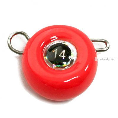 Груз крашеный Мормыш разборная чебурашка Таблетка 20 гр / 10 шт. в упаковке / цвет: 01 красный