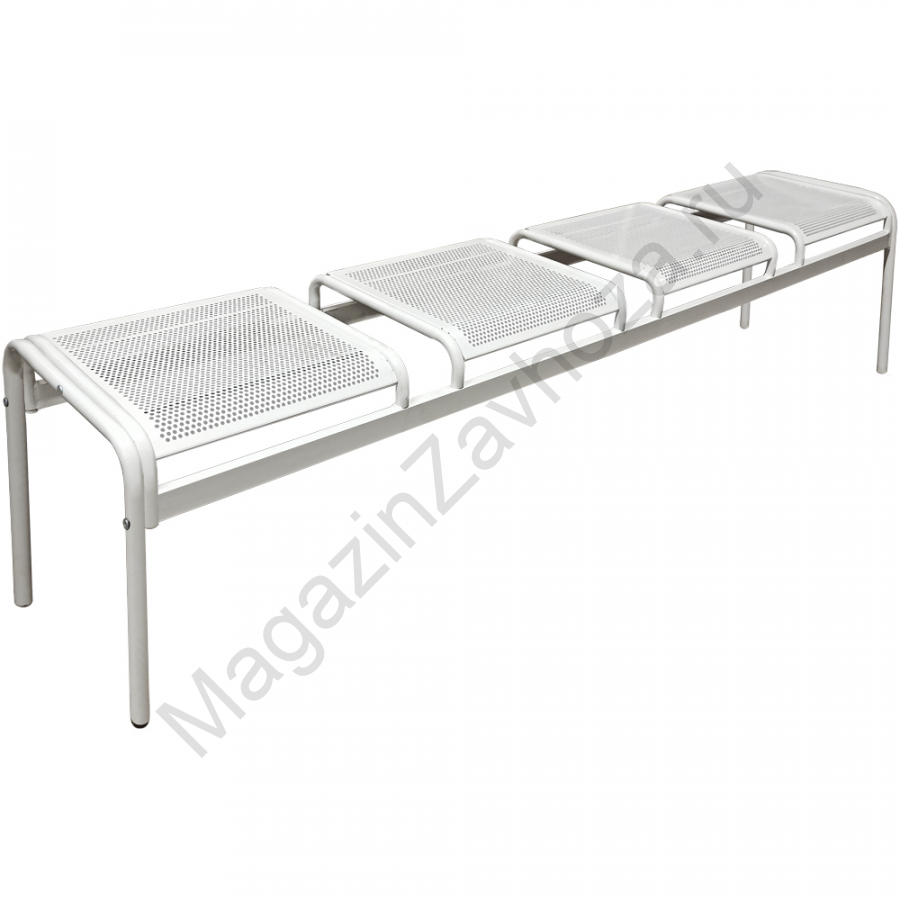 Скамейка металлическая четырехместная М111-08 разборная конструкция