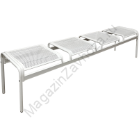 Скамейка металлическая четырехместная М111-08 разборная конструкция