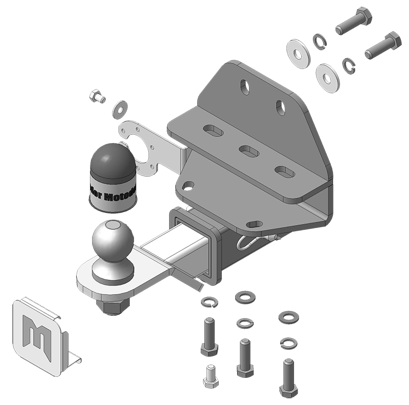 Фаркоп Toyota Land Cruiser 300 2021- съемное крепление шара под американский квадрат