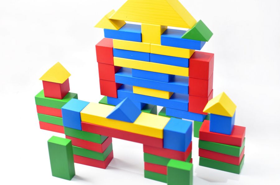 Конструктор деревянный 2–3 года, 54 элемента