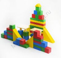 Конструктор деревянный 4–5 лет, 55 элементов