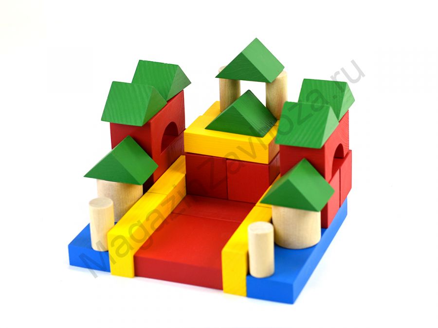 Конструктор детский "Строитель" настольный 36 элементов КАРТОН