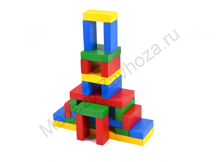 Конструктор детский "Строитель" Цветные кирпичики 40 шт.