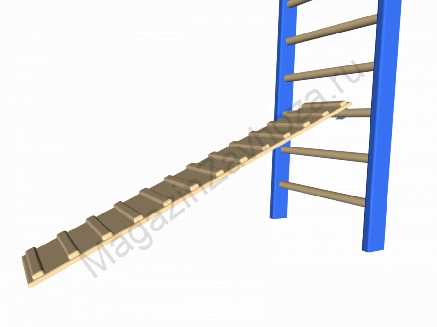 Доска с ребристой поверхностью с зацепами