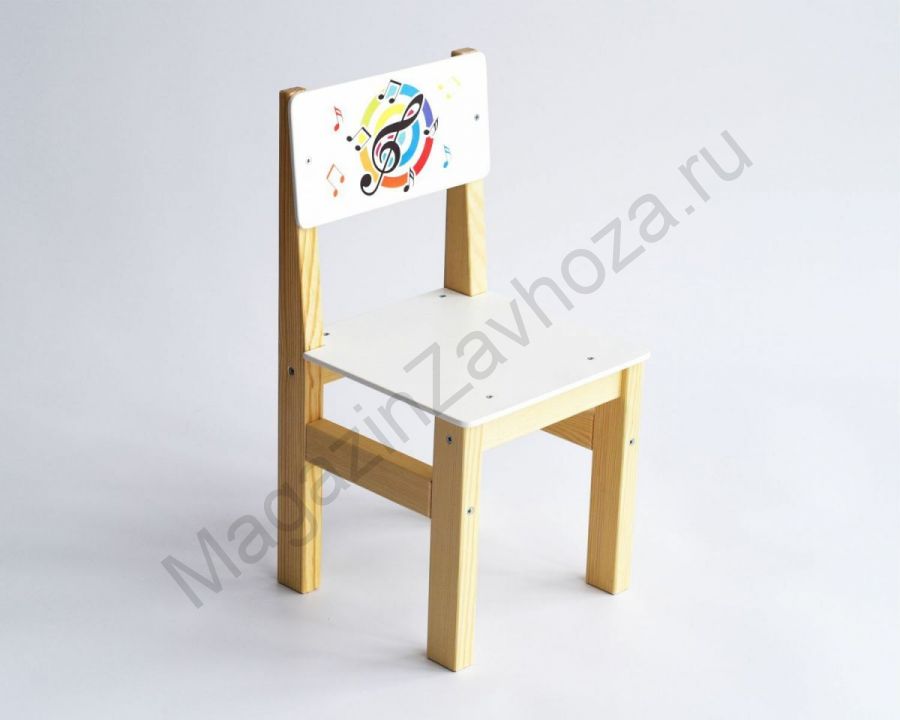 Стул детский деревянный для музыкального зала СКРИПИЧНЫЙ КЛЮЧ 0 ростовая группа