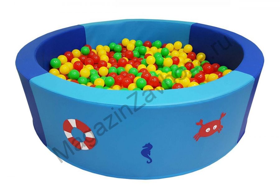 Сухой бассейн круглый ЛАГУНА с аппликацией, 120*30см