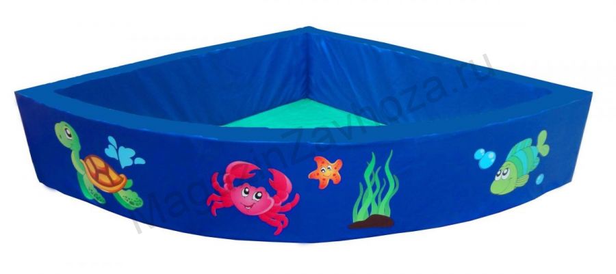 Сухой бассейн МОРСКИЕ ОБИТАТЕЛИ, угловой 2*2 м
