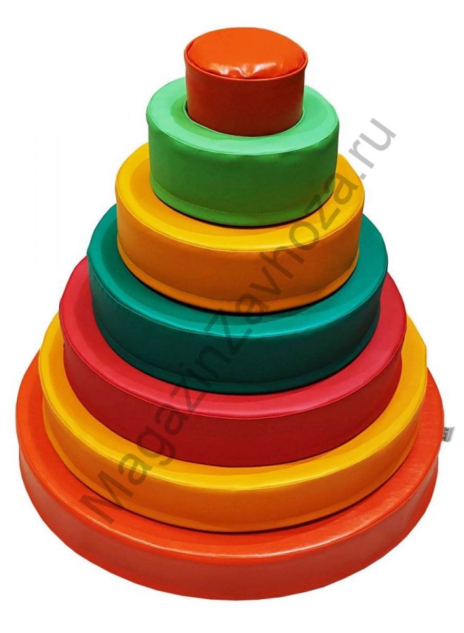 Мягкая напольная пирамидка- сортировщик, высота 70 см