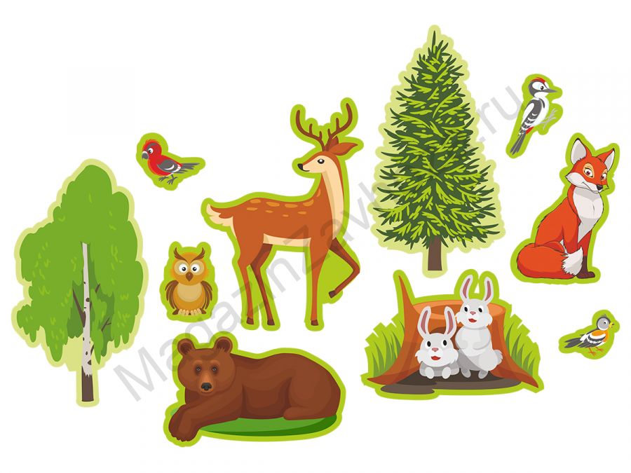 Набор декоративных элементов ЛЕСА РОССИИ