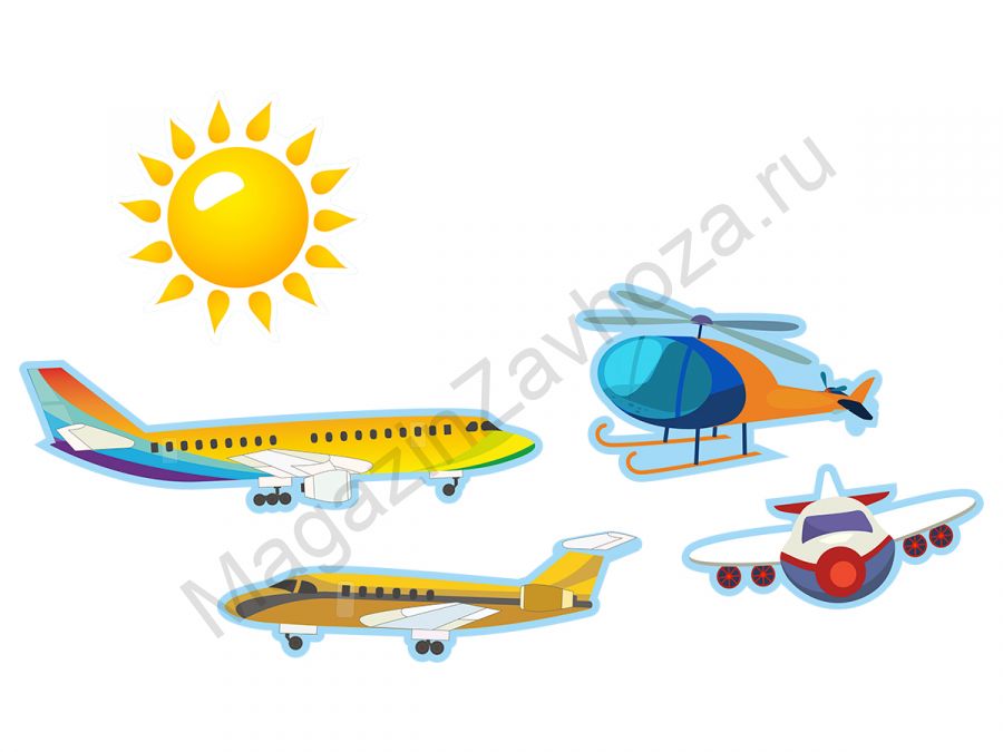 Набор декоративных элементов ВОЗДУШНЫЙ ТРАНСПОРТ