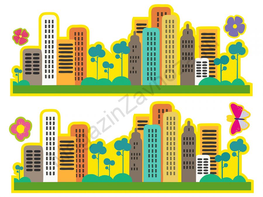 Набор декоративных элементов ГОРОДСКИЕ ЗДАНИЯ