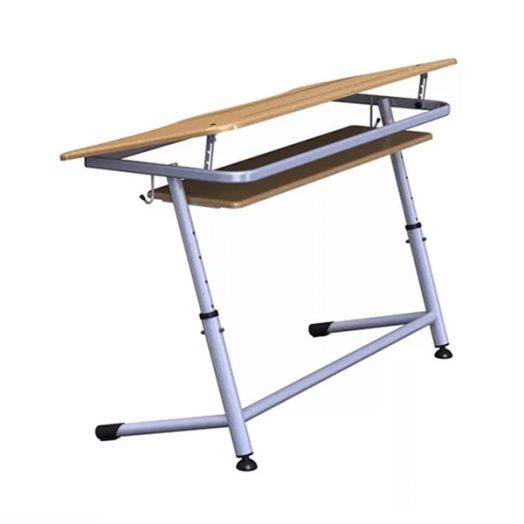 IT-2AN Стол ученический двухместный регулируемый с наклонной столешницей (МДФ бук)